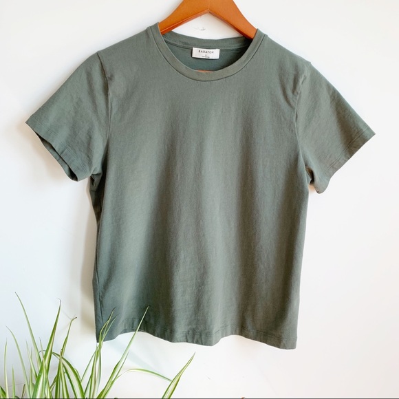 Aritzia Tops - Aritzia Babaton Cropped Everyday T-Shirt Green L